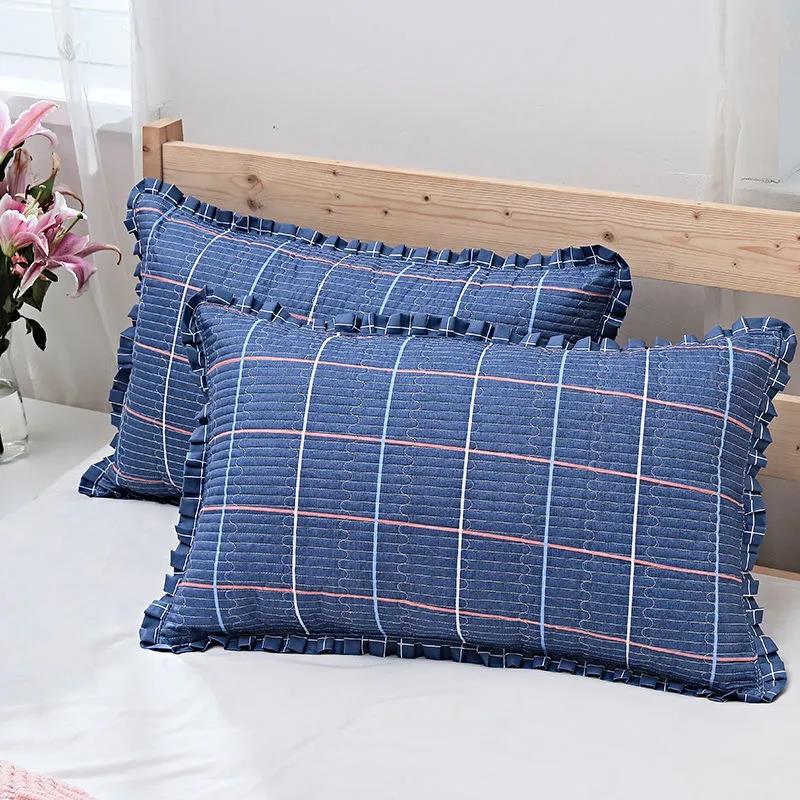A Pair of Pillowcases Four Seasons General Purpose Washed Cotton Household Pillowcases Thicker Pillowcases for Double Beds