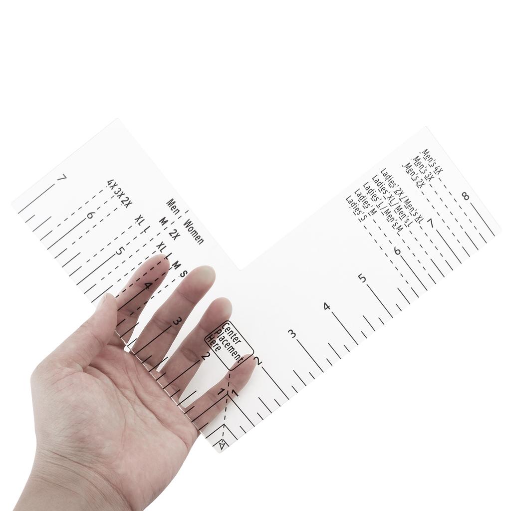 10 Pcs Vinyl Alignment Ruler Set Heat Press Logo Placement PVC Acrylic Guides T-shirt Craft Sewing Tool Kit