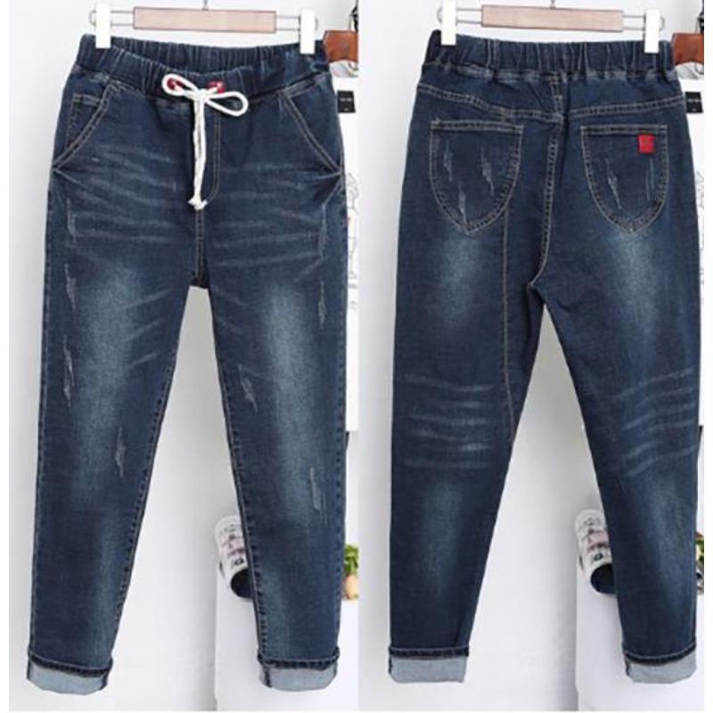 High Waist Women's Fashion Casual Jeans Boyfriend Denim Jeans Pencil Feet Pants