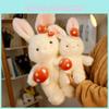 Plush Mushroom Bunny Rabbit Doll White Stuffed Animal Birthday Decoration Gift