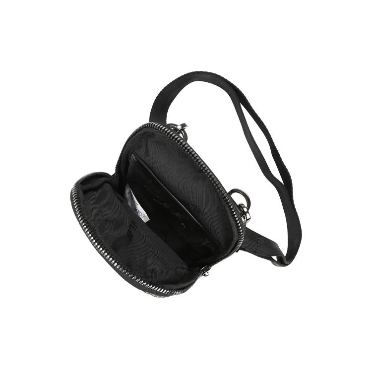 New MLB Nylon Fabric Cell Phone Pouch, Shoulder Bag, Crossbody Bag Mini Unisex Black 32BGDK011-50L