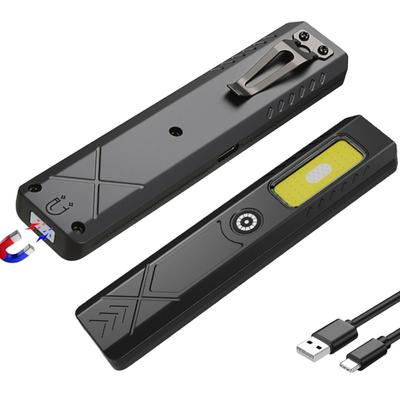 Rechargeable Security Flashing Work Light Back Clip Design EDC Flashlight  For Emergency