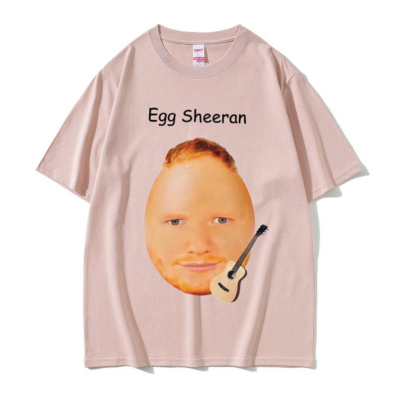 T-shirts Meme Drôle d'Œuf Ed Sheeran Homme Femme Mode Décontracté Harajuku T-shirts Homme 100% Coton Col Rond Manches Courtes