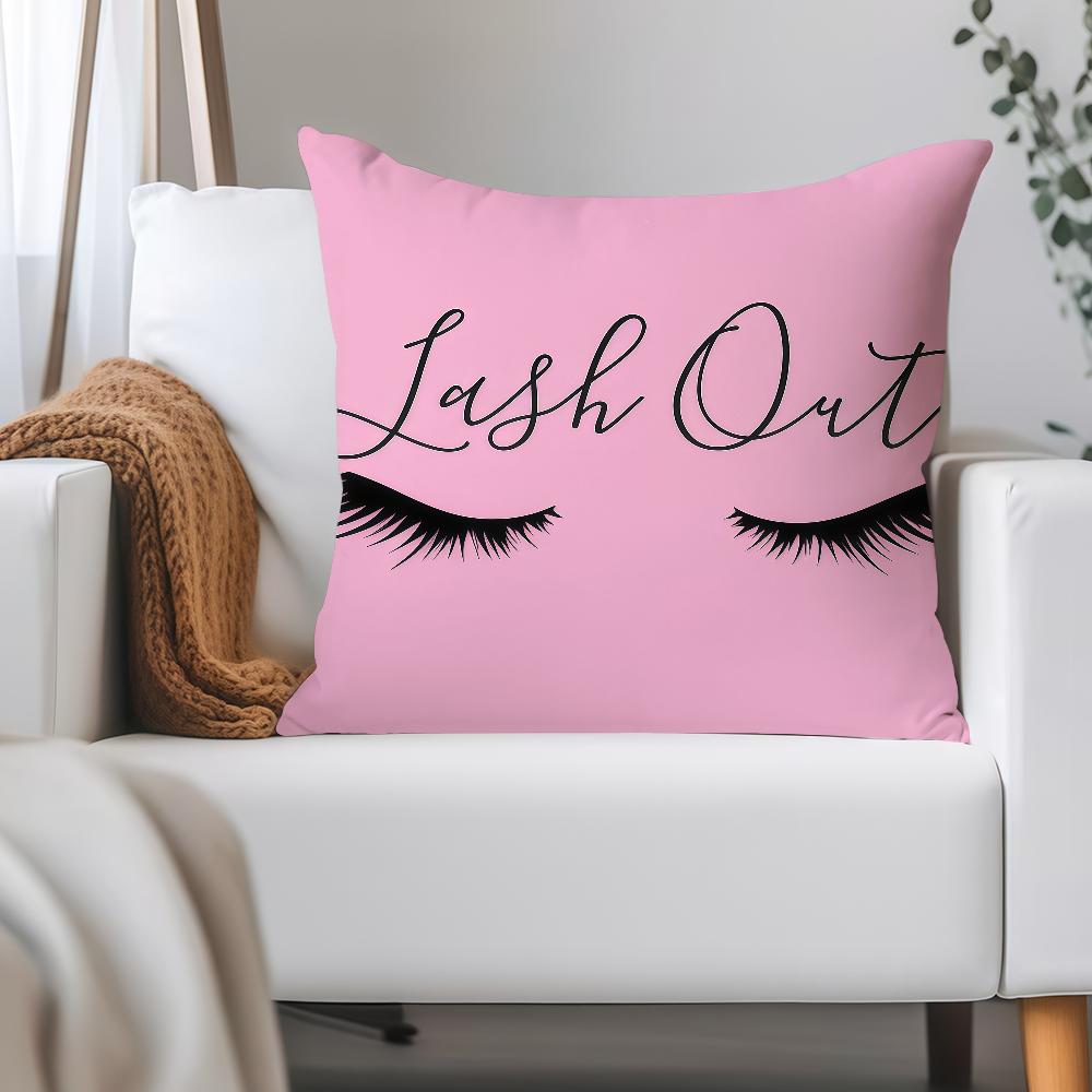 Ins Style Beauty Makeup Eyelash Pillow Case Applicable Space For Guest Rooms Interiors Cars Office House Decoration
