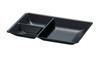 Wakaizumi Lacquerware Buffet Dishwasher TA Deep Black Stone Plate, Safe, Two-Combination Plate, Pattern, M-24-71