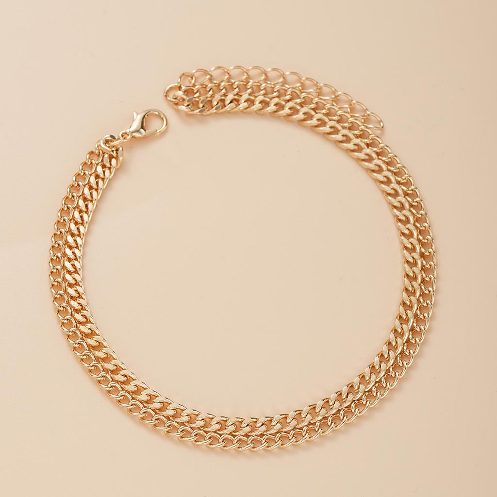 Hot-selling Fashion Accessories, New Jewelry, Women's High-end Gold Niche Chain, Double-layer Anklet.