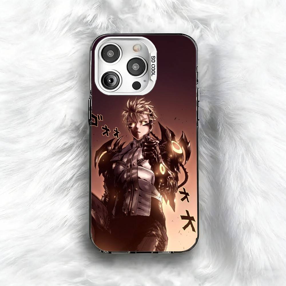 

O-One Punch Man G-Genos Phone Case For iPhone 16 17 15 14 12 13 Pro Max Black Color Shockproof Cover iPhoneXSMAX