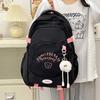 Junior High School Student Schoolbag Female Letter Backpack Commuter Solid Color Backpack