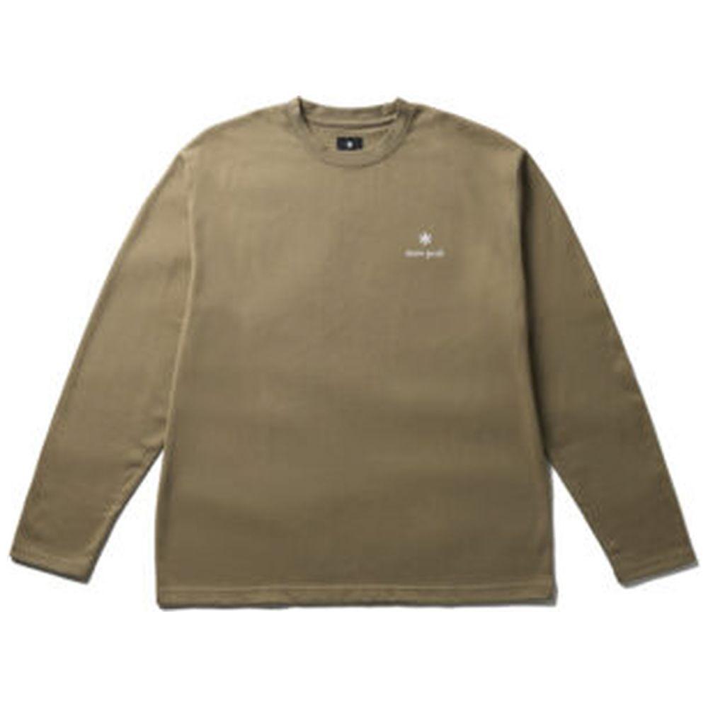 Snow Peak T ShirT New STandard Logo L S T ShirT Dark Beige [L Size]