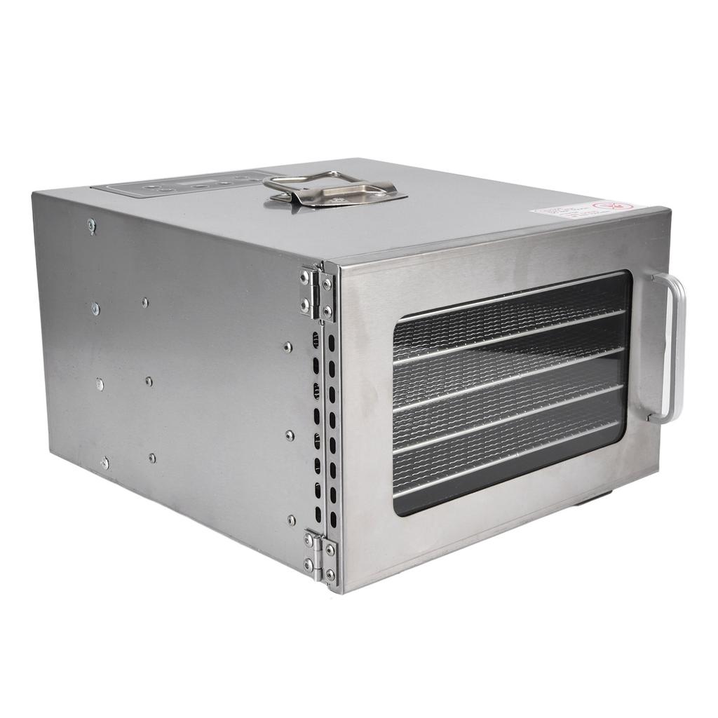 400W Sušička potravin Nerezová ocel 6 táců Elektrický stroj na sušení potravin na ovoce zeleninu US zástrčka