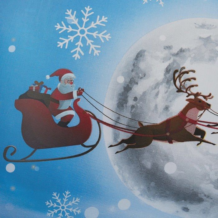 Parure de couette - BEDLAM - Bedlam - 140 x 200 cm - Motif Père Noël - Boutons-pression