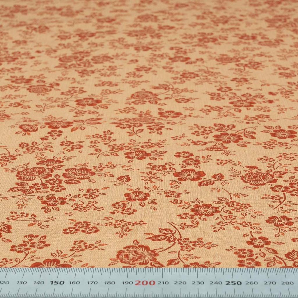 Persimmon Tannin Dyed Print Cotton Made In Suitable for Stencil Liberty Slub Handicraft Supplies [creare Kiki] Fabric, Japan, Kimono, Dyed, Printing,