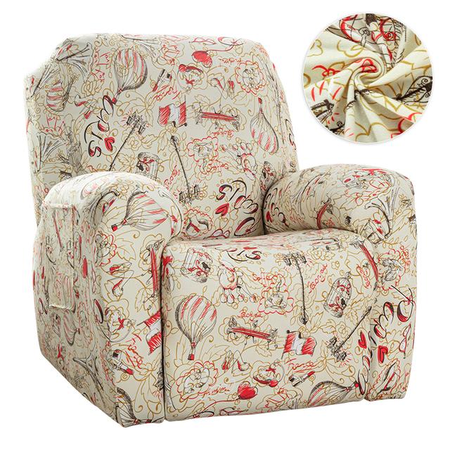 Floral Recliner Sofa Furniture Cover Stretch Reclining Sofa Furniture Slipcovers For Family Room Detachable Lazy Boy Relax Armchair Cover Home Decor