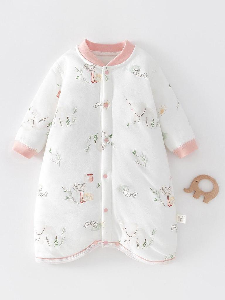 Baby Sleeping Bag: Spring & Autumn Cotton Anti-Kick Quilt Pajamas Jumpsuit