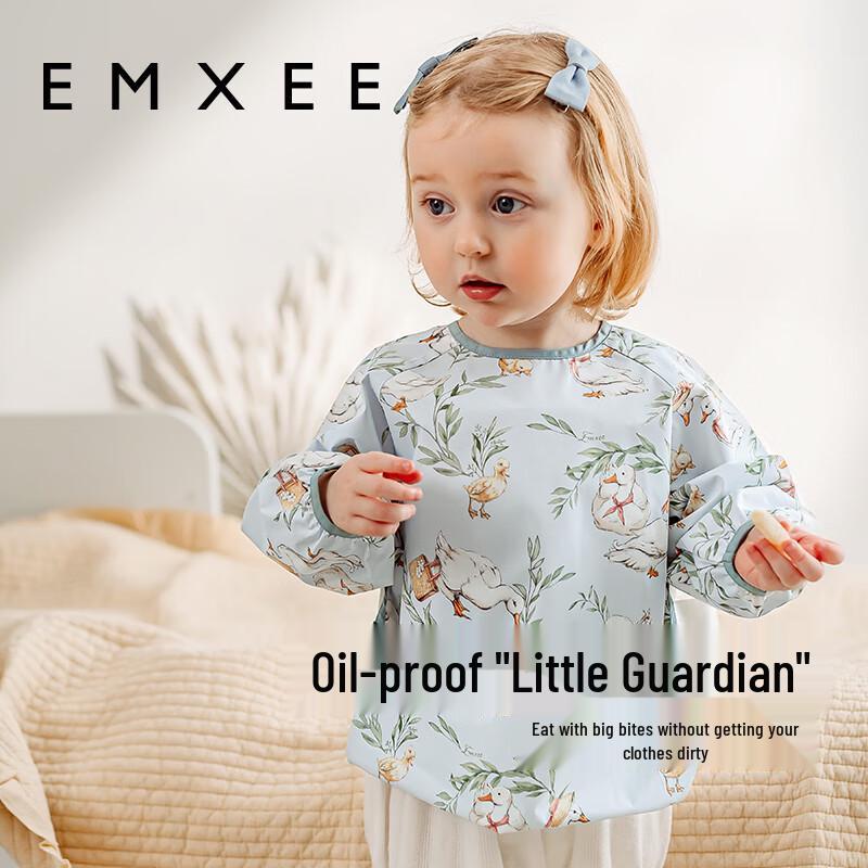 EMXEE Baby Long-Sleeve Waterproof Feeding Smock