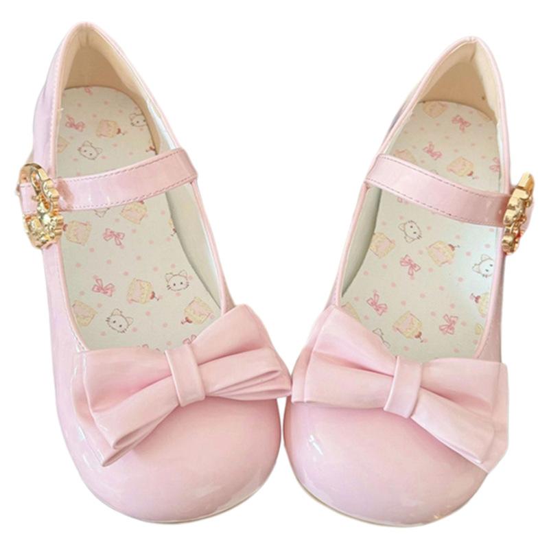 Fragrant Sweet Cute Round Head Doll Soft Girl Versatile Lolita Mary Jane Shoes Flat Medium Low Heel Lo Shoes Women