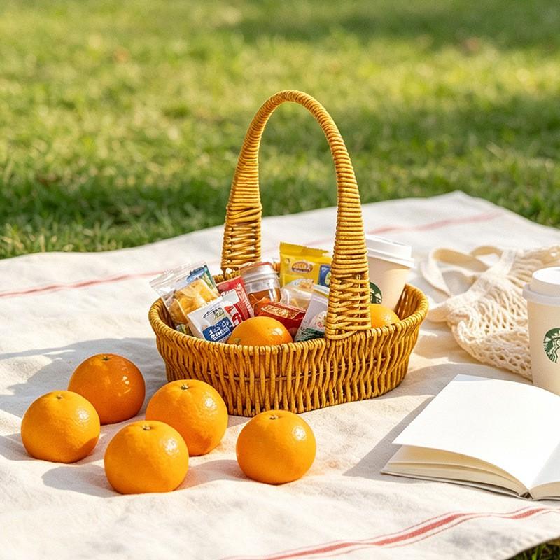 Portable Heart-Shaped PP Snack Basket Fruits Candies Office Desk Decor Small Medium Large Sizes