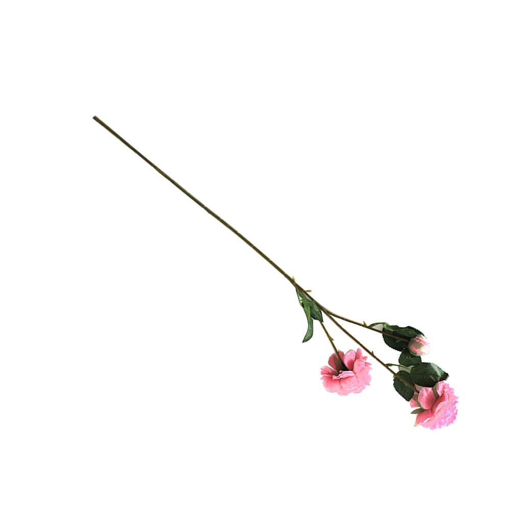 Simulated 3 Headed Peony Decoration Realistic Artificial Peony Branch for Wedding