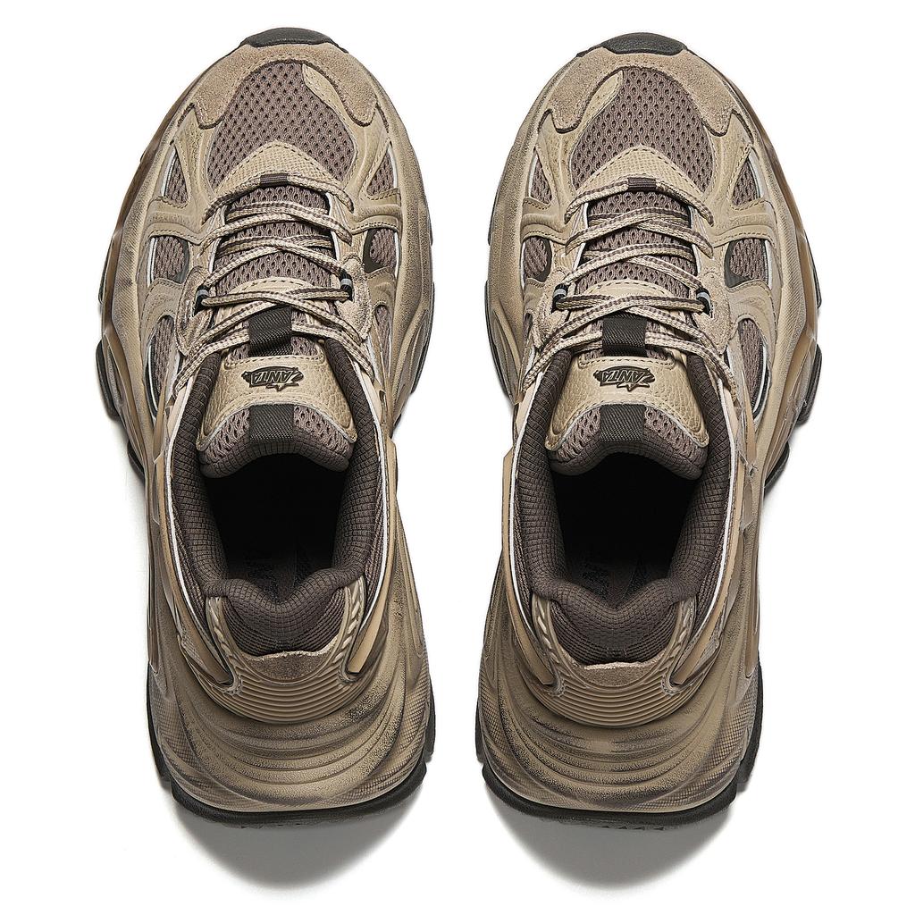 Anta Star Moon 3 Retro Trendy Høydeøkende Slitesterk Sklisikker Lav Sko Herre sneaker Brun 912518891-3