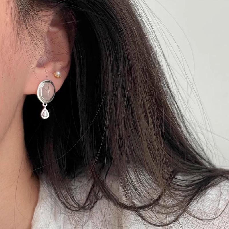 Schwarzer Achat Tropfen Zirkon Ohrstecker - Elegant, Vielseitig, High-End Design