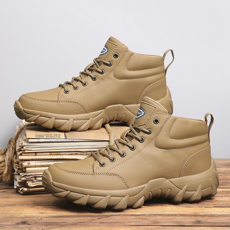 

Fashion Men s Winter Snow Boots Waterproof Leather Sports Super Warm Men s Boots Outdoor Men s Hiking Boots Work Travel Shoes Size 39-46 46 коричневый