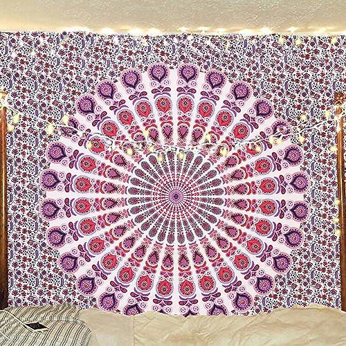 BLESS INTERNATIONAL Indian Hippie Bohemian Psychedelic Mandala Wall Hanging Bedding Tapestry