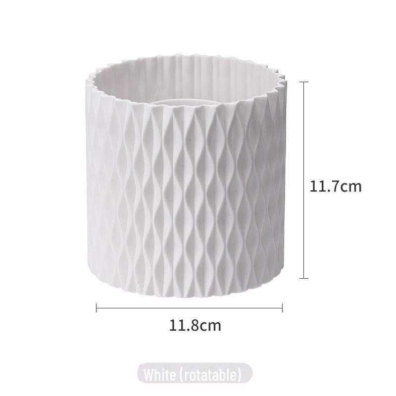 

«Вращающийся органайзер для кистей и косметики»: Подставка для бровей, теней для век, помады и ручек Basic No Cover, 5 grids белый