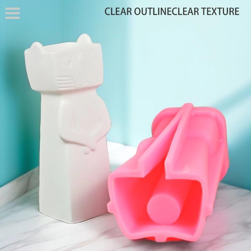 Unike silikonformer Silikonstøpeformer for håndverk Vaseformer Blomsterbeholderformer Epoksyharpiksformer Penneoppbevaringsformer