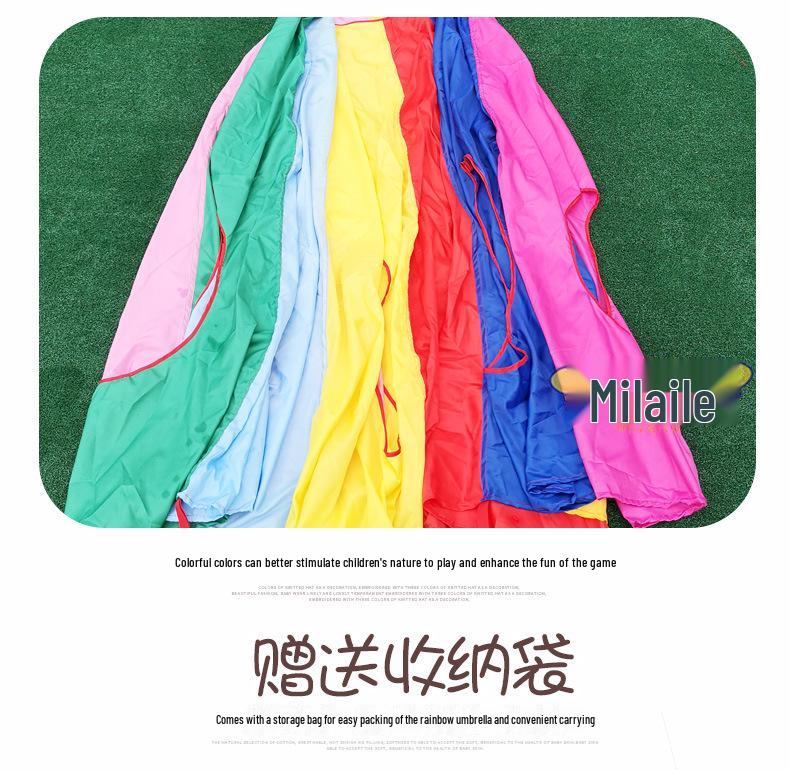 Rainbow Parachute Whack-a-Mole Game: Outdoor Early Education & Parent-Child Activity