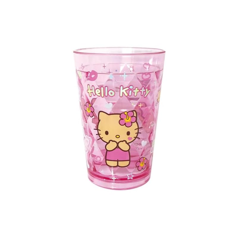 K Company Sanrio Characters Kira Holo Clear Long Cup Hello Kitty Sunburn SAC-HCLL-KTHI H12.4×W8.3×D8.3cm