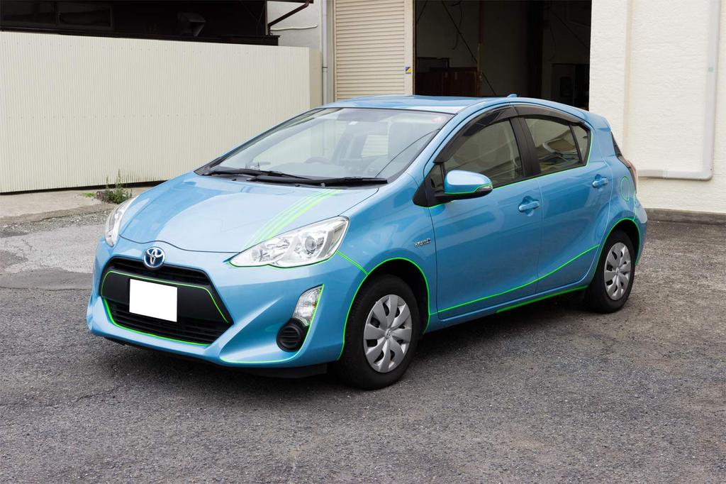 Mukojima Automotive Supplies M'SPORT M'LINES Fluorescent Tape Green Width 10mm