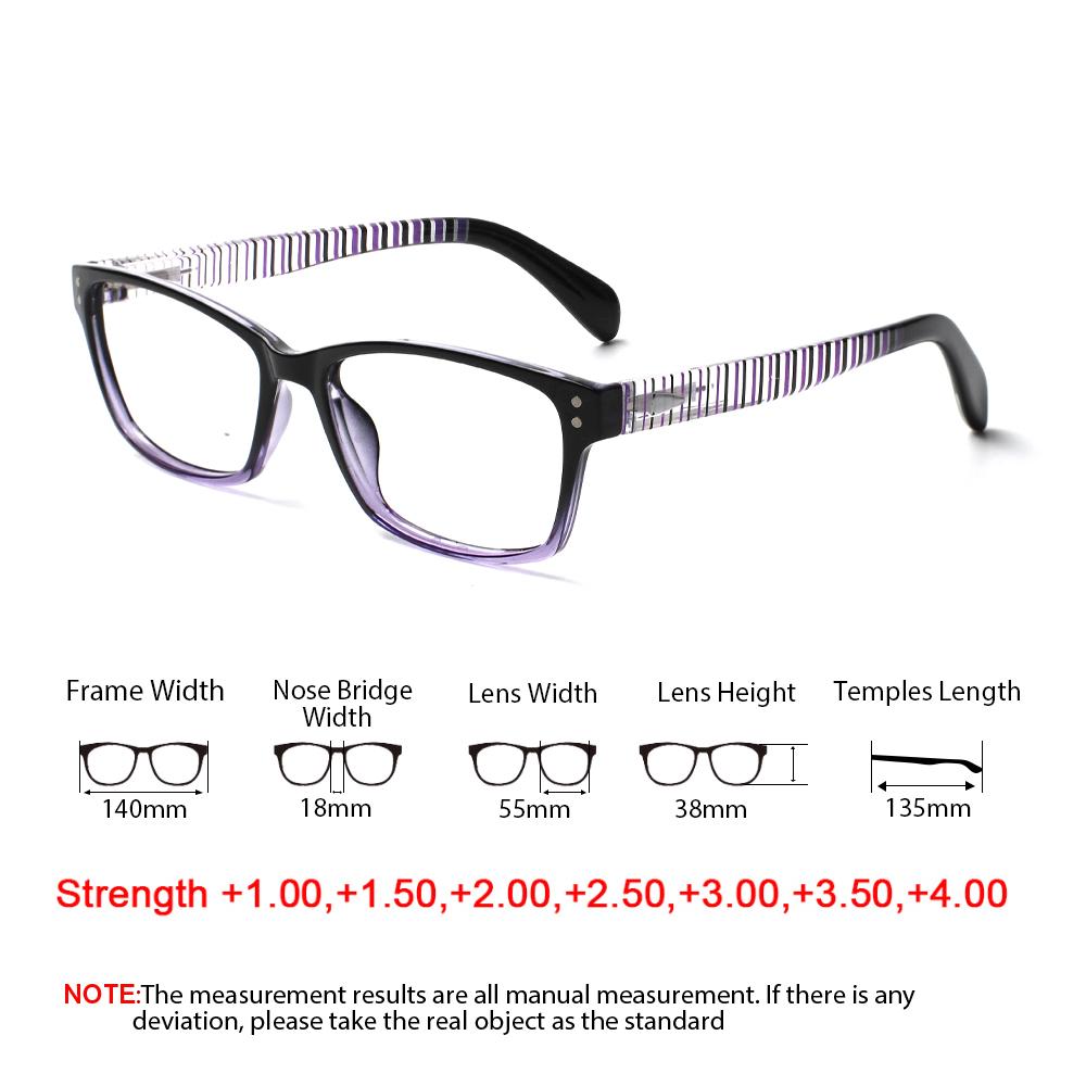 TUREZING Rectangular Reading Glasses Women Men High Quality HD Anti-Reflective Lenses Computer Diopter Prescription Eyeglasses