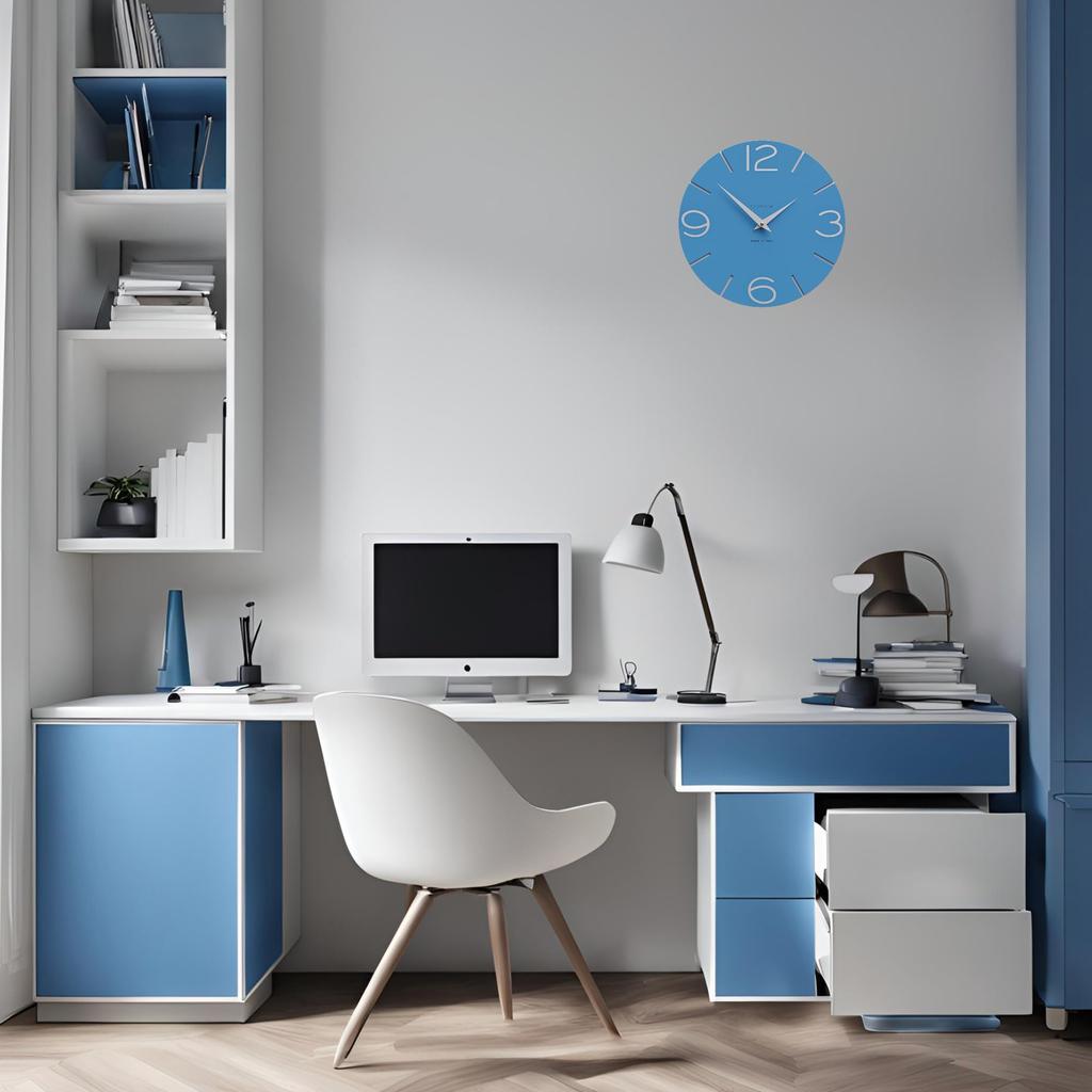 CalleaDesign SMILE Wall Clock Light Blue