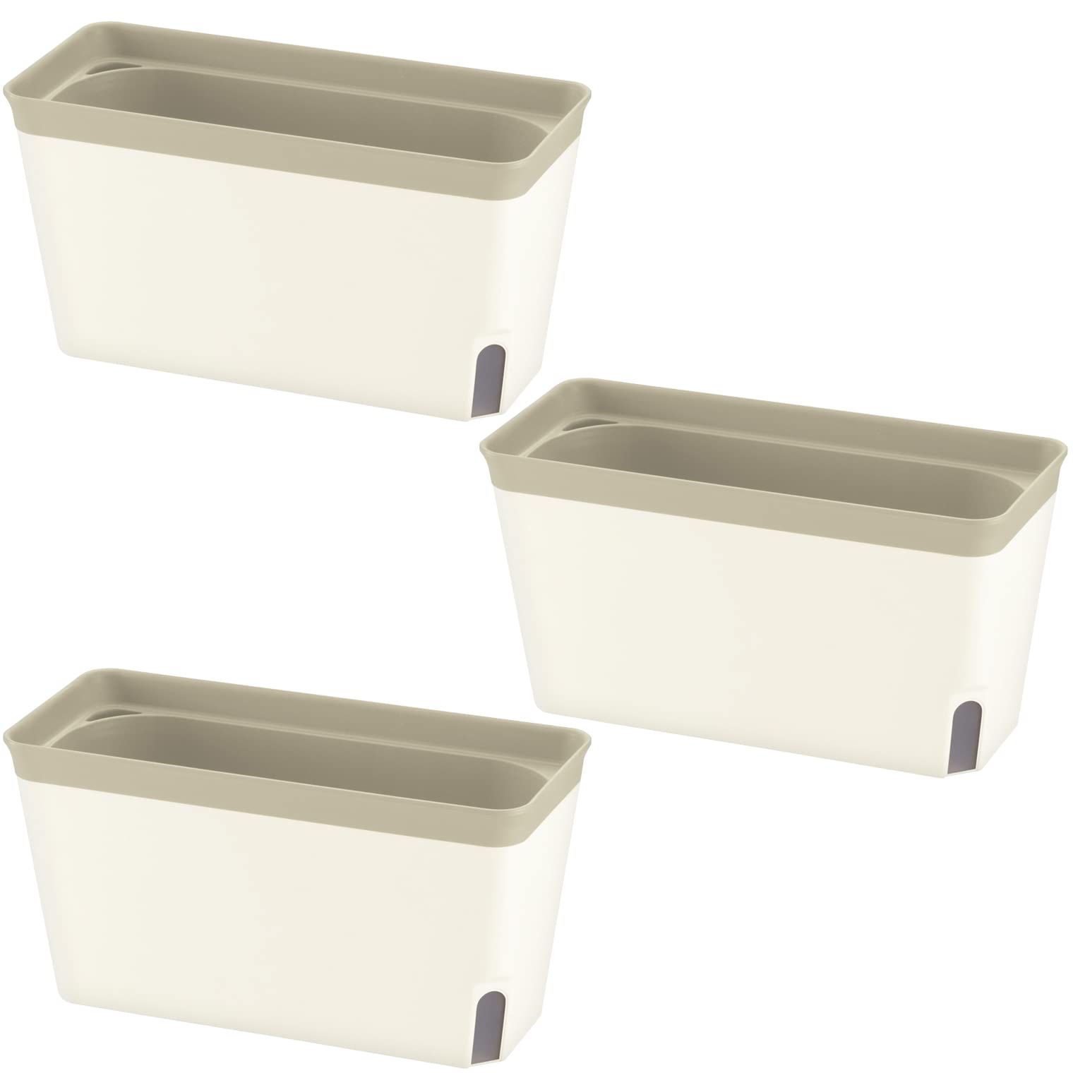

Richell Mielno Plus Planter 27 Type N Set of 3 White 002588 Soil capacity Water capacity 1.4L, 0.7L белый