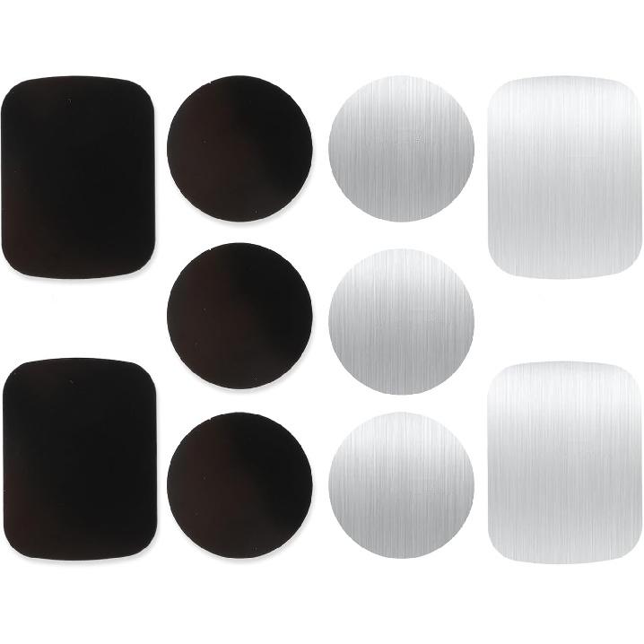 Bewudy Self-Adhesive Metal Plates - 10 Pack, Compatible with Magnetic Mounts, for Cars, Phones & Phone Cases