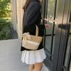 Chic Casual Bucket Bag Elegant Handheld Purse For Women In Grey Pink Khaki Colors