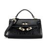 Classic Fashion High-End Kelly Bag Crocodile Pattern Cowhide Handbag Women Handbags E04F1223004