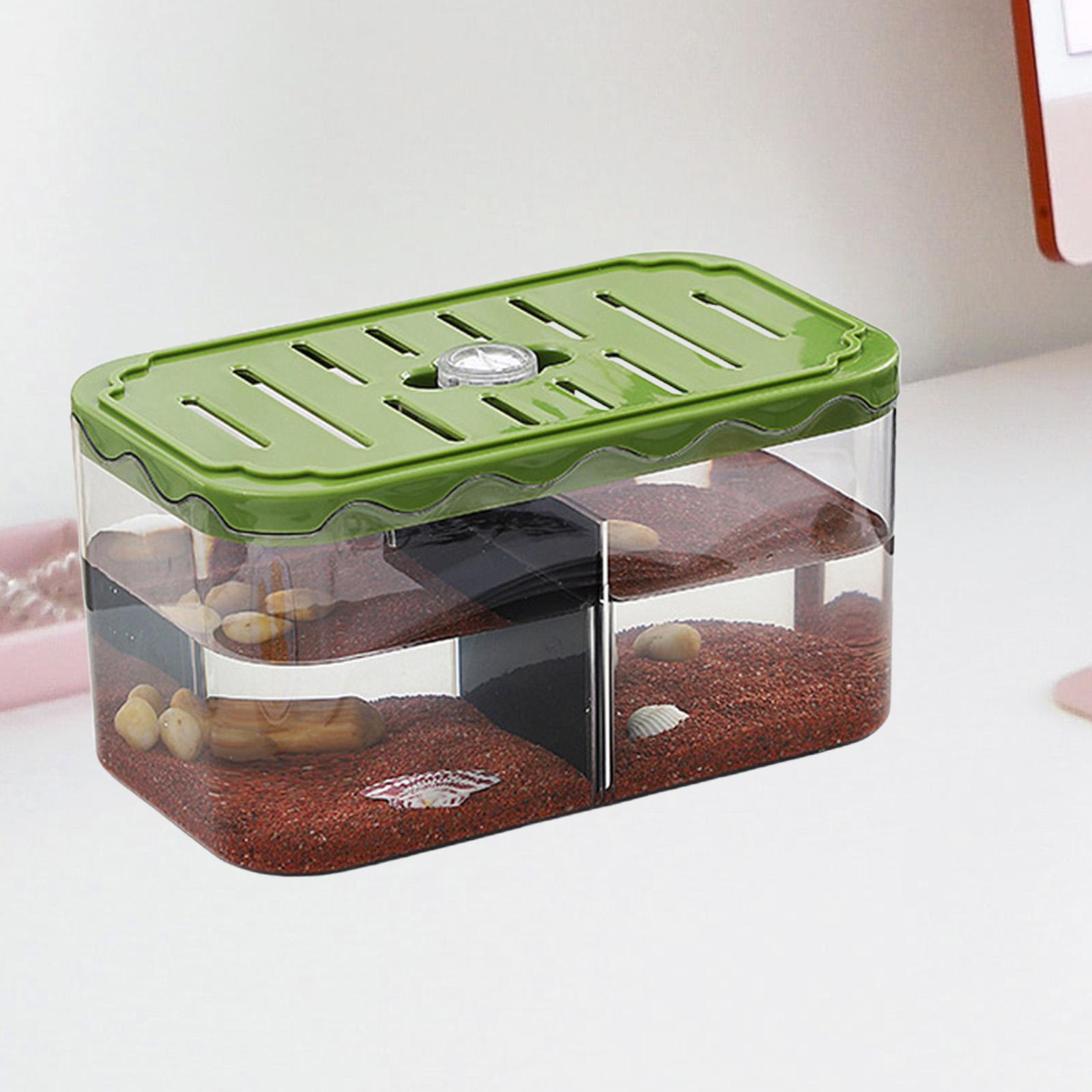 

Tabletop Fish Tank Sturdy Aquarium Breeding Box for Shrimp Baby Fishes Guppy зелений