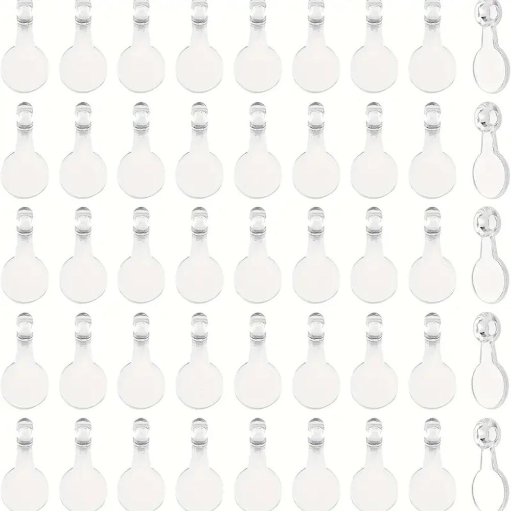200pcs Plastic Flat Pad Pendants Transparent Acrylic Transparent Cabochon Pendants  Jewelry Making