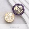 Copper Wax Seal Stamp Retro Moon Star Sealing Wax Stamp Head For Wedding Invitation Gift Packaging Cards Metal Head