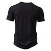 Men's Button V Neck Short Sleeve T Shirts Casual Solid Color Basic T-Shirts