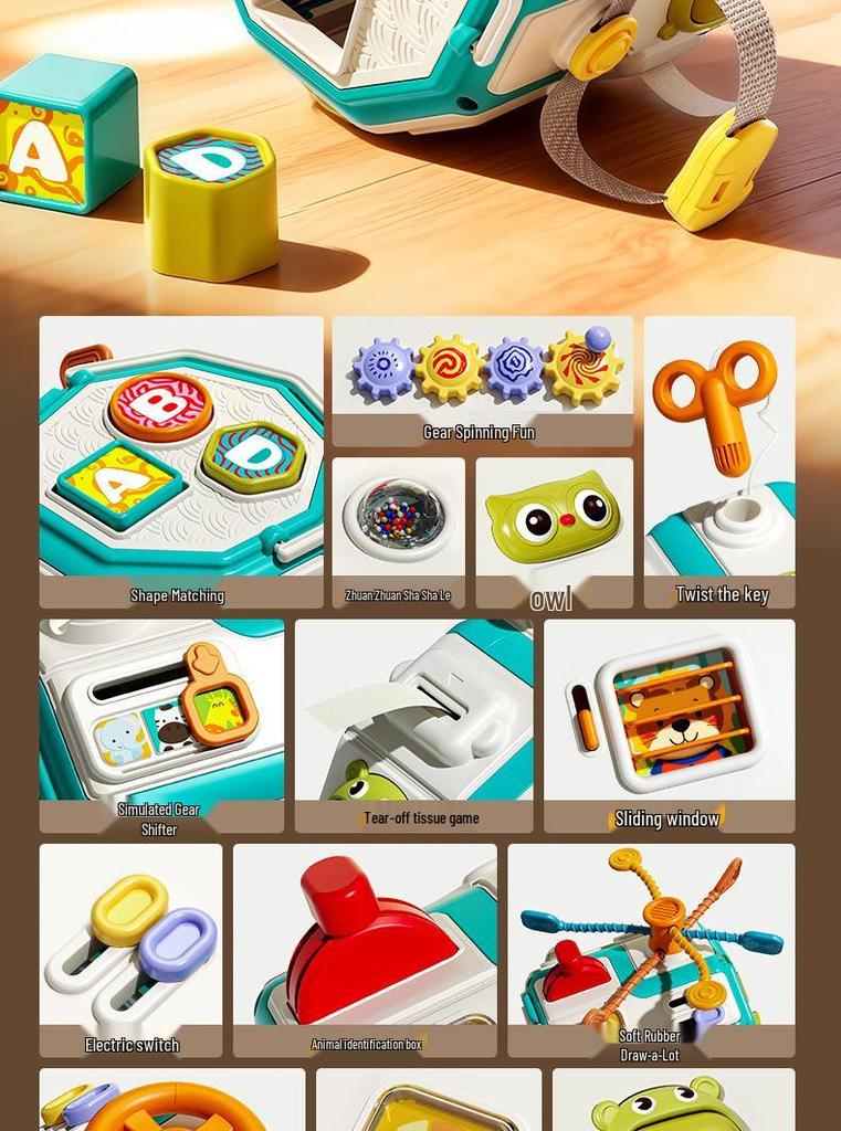 Polyhedron Busy Ball Drum: Infant Educational Toy with Music, Sound, and Light