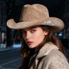 Formal Occasion Woolen Hats Embroidery Flower Decoration Fedora Hat  Autumn and Winter