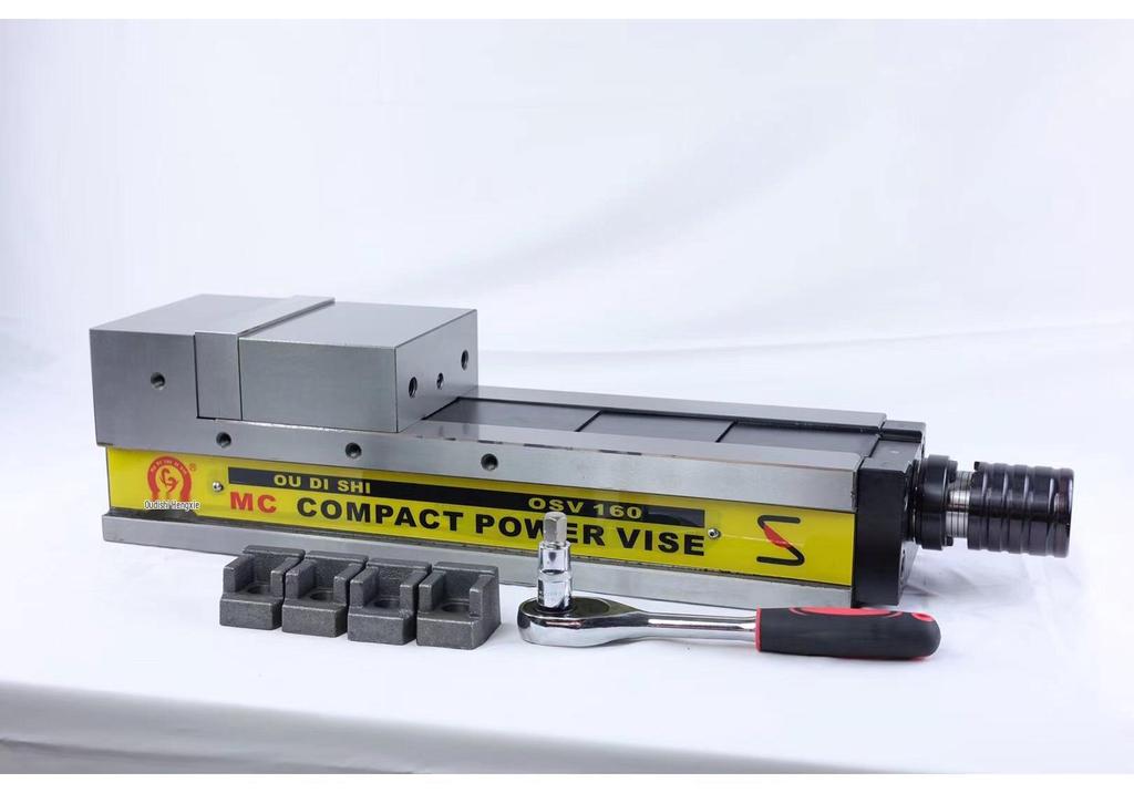 6-Inch Hydraulic Vise with 300mm Large Opening and High Precision Power-Amplifying Flat Jaw
