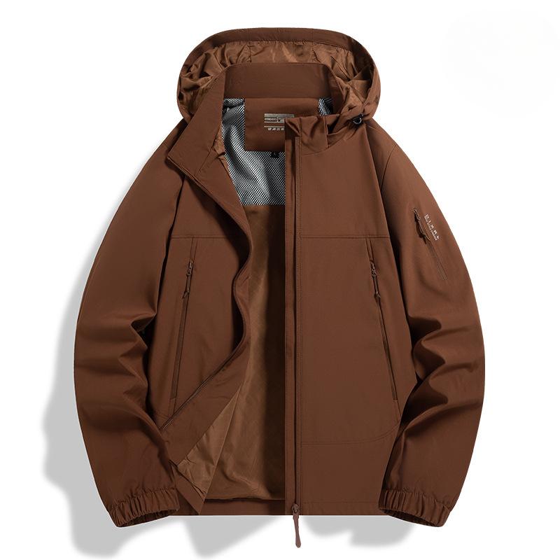 Outdoor Jacket for Men and Women, Windproof and Waterproof Single-pull Jacket for Men and Women, Mountaineering Suit, Removable Hooded Jacket