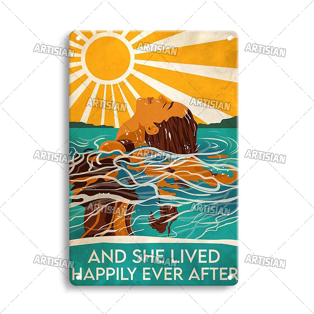 

Artisian Swimming Metal Sign Diving Tin Plaque Sport Ocean Decorative Poster Wall Decor Garage Bar Pub Club Hotel Cafe Kitchen 20x30cm（7.8x11.8inch）