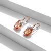 Amber Oval Zircon Dingle øredobber Elegante gullbelagte smykker for kvinner