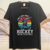New Arrived Men Oneck tshirt Vintage I Only Care About Hockey And Like 3 Other People Trendy Unisex tees Comfort Tshirt
