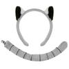Monkey Costume Monkey Ear Headband Tail Bowtie Glove and Skirt Halloween Lemur Dress Up Outfit for Kid Halloween Cosplay