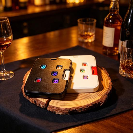 Tragbarer Würfel-Karten-Kartenwürfelwürfler Mechanischer Klicker Spielzeug Familienabend Casino-Themenparty Brettspiel